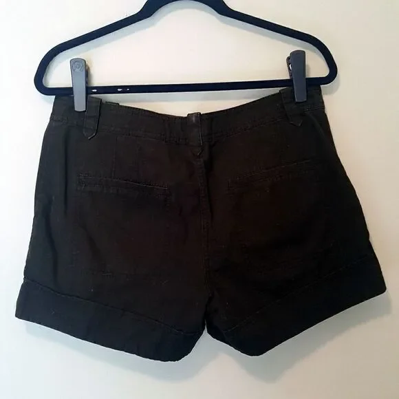 H&M Cuffed Black Shorts with Pockets sz 10 - Picture 8 of 8